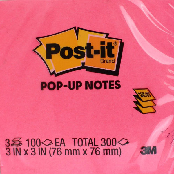 Post-It Pop-Up Notes Refills 76mm x 76 mm 3 x 100 Pack